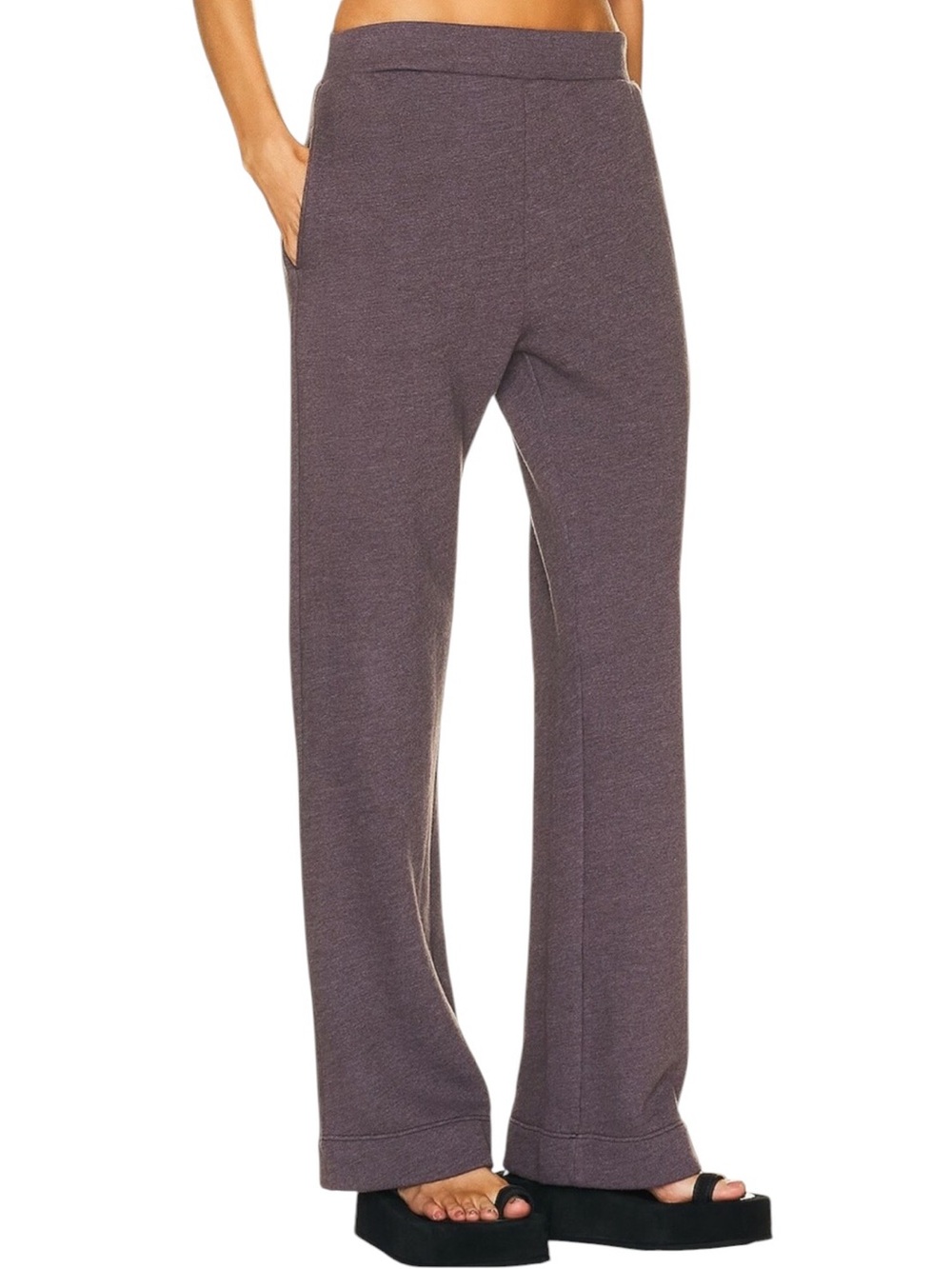 Year of Ours Dark Oak Wide Leg Sweatpants Small High Rise Lounge Pants